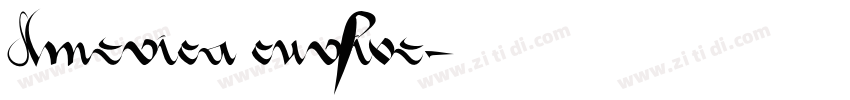 America cursive字体转换